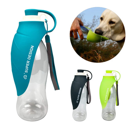 580Ml Sport Portable Pet Dog Water Bottle Silicone Travel Dog Bowl for Puppy Cat Drinking Outdoor Pet Water Dispenser